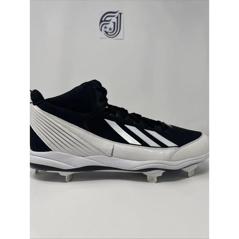 Adidas Icon 7 Metal Baseball Cleats Black SPG 753001‎ - Mens Size 15